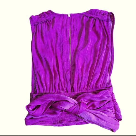 Free People Deep V Cropped Smocked Tie Back Crop Top Blouse Tank - Picture 2 of 4